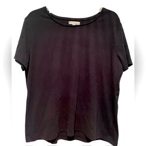 Rebecca Malone Navy Short-Sleeve Top (Size XL)